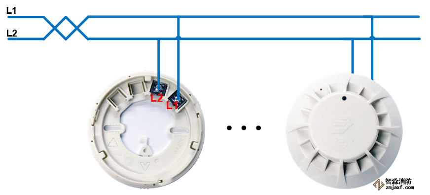 青鳥JTW-ZD-JBF5110 點型感溫火災(zāi)探測器（A2R)安裝接線圖
